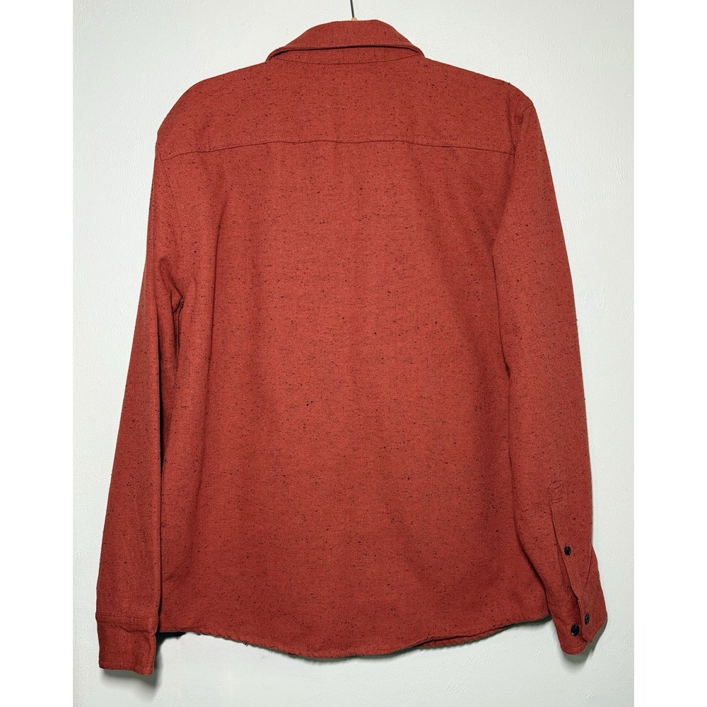 Junk Food Gordy Flecked Button Up Shirt Men's Size Medium Sriracha Red Pockets